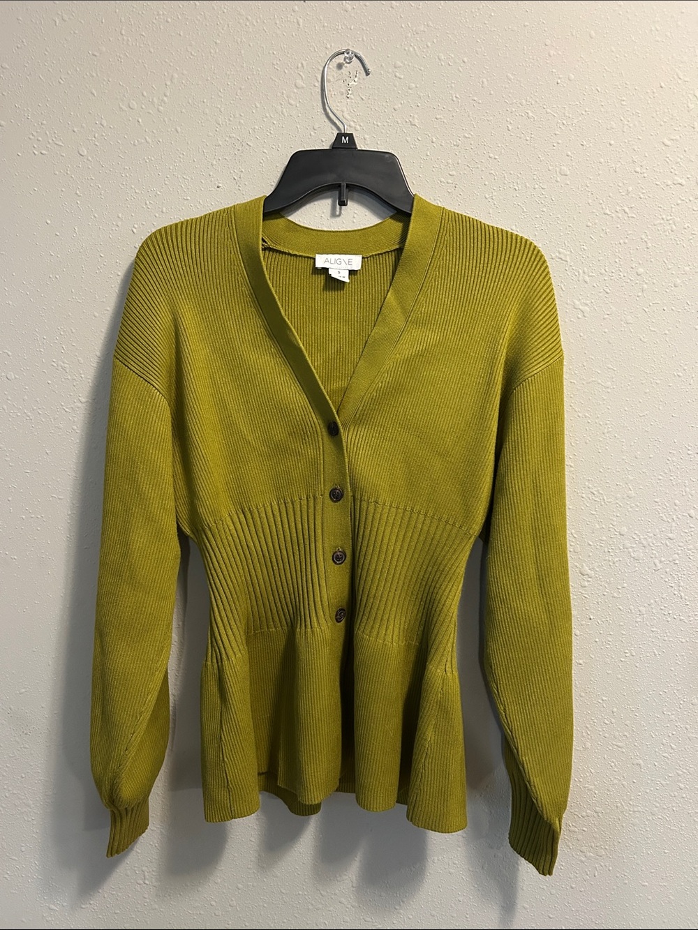Aligne Clay Sweater in Olive Green Cardigan Button Down